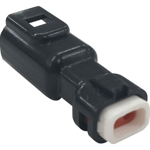 ＴＲＵＳＣＯ　防水コネクタ　プラグハウジング　（１０個入）芯数２　被覆外径φ１．０～１．３　黒＿