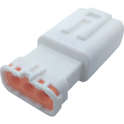 ＴＲＵＳＣＯ　防水コネクタ　ソケットハウジング　３芯　中継用（１０個入）　被覆外径φ２．２～２．８　＿