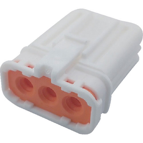 ＴＲＵＳＣＯ　防水コネクタ　ソケットハウジング　３芯　中継・基板用（１０個入）　被覆外径φ２．２～２＿