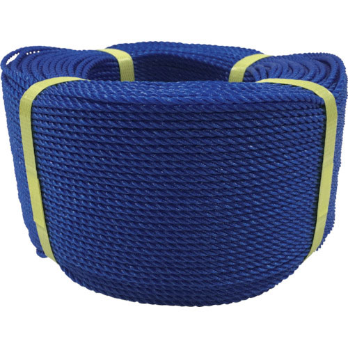 ユタカメイク　ロープ　ＰＥロープ巻物　３φ×２００ｍ　ブルー＿