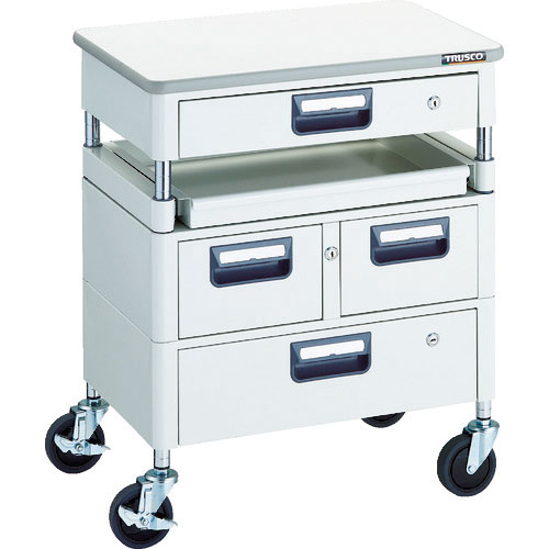 ＴＲＵＳＣＯ　ツールワゴン　フェニックスワゴン　省音　６００Ｘ４００　Ｈ７４０　引出付　スライド１段＿
