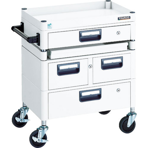 ＴＲＵＳＣＯ　ツールワゴン　フェニックスワゴン　省音　６００Ｘ４００　Ｈ７４０　引出付　スライド１段＿