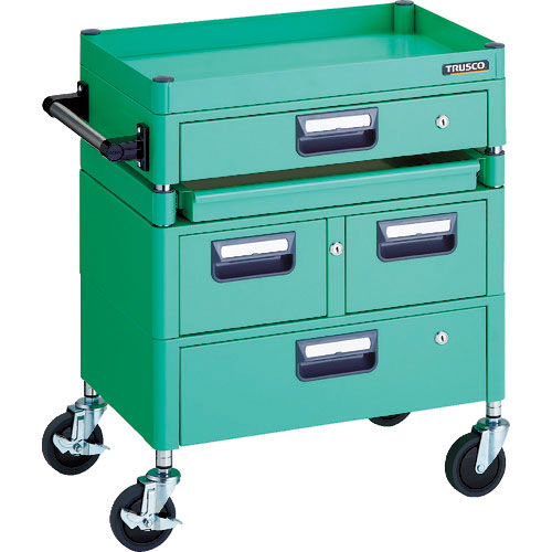ＴＲＵＳＣＯ　ツールワゴン　フェニックスワゴン　省音　６００Ｘ４００　Ｈ７４０　引出付　スライド１段＿