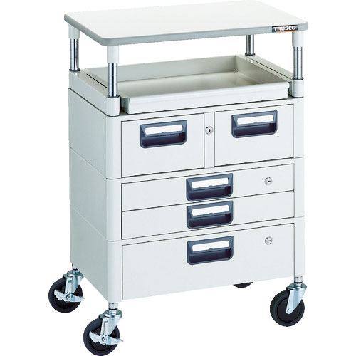 ＴＲＵＳＣＯ　ツールワゴン　フェニックスワゴン　省音　６００Ｘ４００　Ｈ８８０　引出付　スライド１段＿