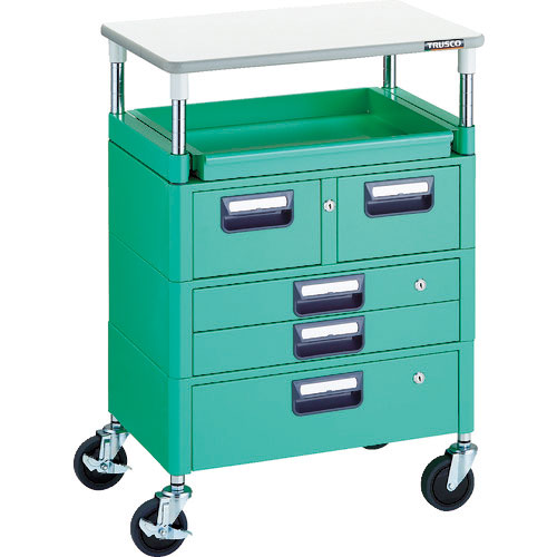 ＴＲＵＳＣＯ　ツールワゴン　フェニックスワゴン　省音　６００Ｘ４００　Ｈ８８０　引出付　天板付　ヤン＿