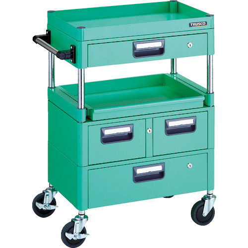 ＴＲＵＳＣＯ　ツールワゴン　フェニックスワゴン　省音　６００Ｘ４００　Ｈ８８０　引出付　スライド１段＿