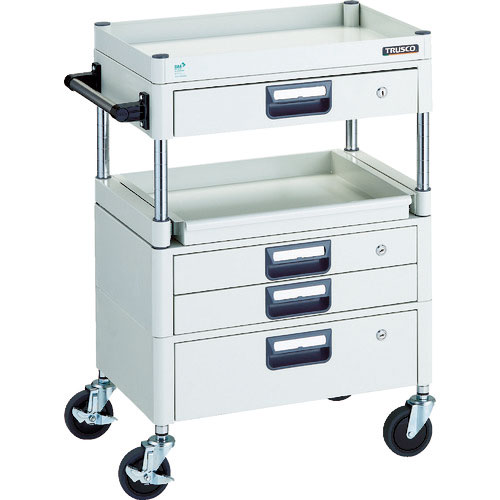 ＴＲＵＳＣＯ　ツールワゴン　フェニックスワゴン　省音　６００Ｘ４００　Ｈ８８０　引出付　スライド１段＿