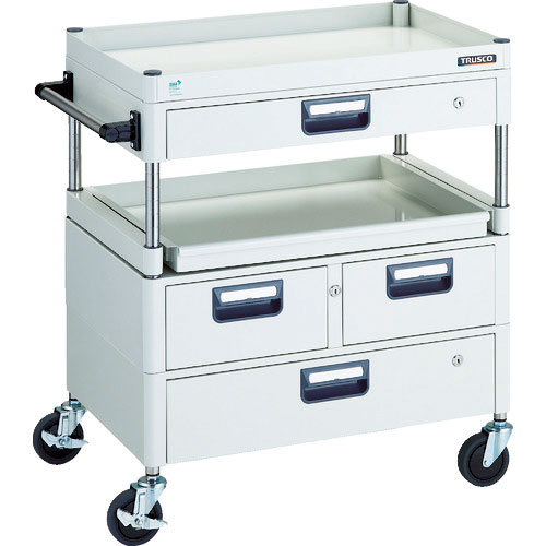 ＴＲＵＳＣＯ　ツールワゴン　フェニックスワゴン　省音　７５０Ｘ５００　Ｈ８８０　引出付　スライド１段＿