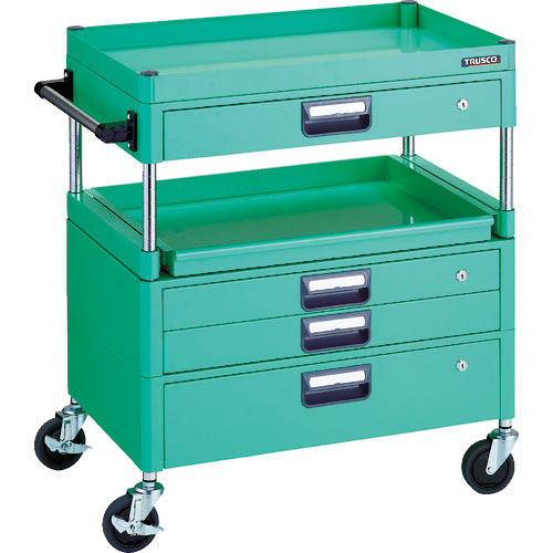 ＴＲＵＳＣＯ　ツールワゴン　フェニックスワゴン　省音　７５０Ｘ５００　Ｈ８８０　引出付　スライド１段＿