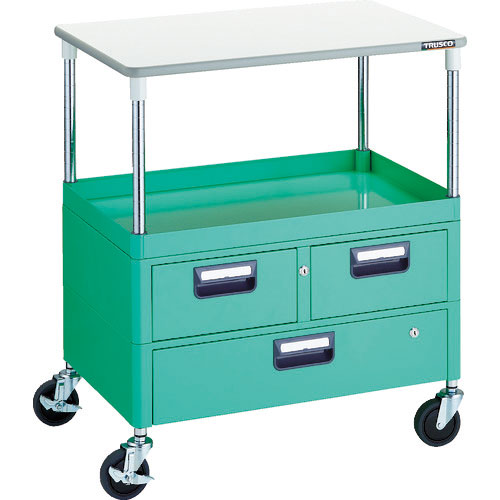 ＴＲＵＳＣＯ　ツールワゴン　フェニックスワゴン　省音　７５０Ｘ５００　Ｈ８８０　引出付　天板付　ヤン＿