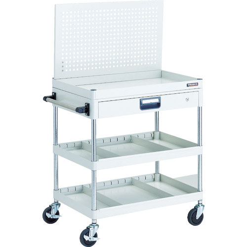 ＴＲＵＳＣＯ　ツールワゴン　フェニックスワゴン　省音　７５０Ｘ５００　仕切２段付　引出付　上部パンチ＿