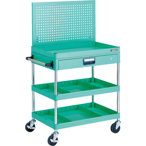 ＴＲＵＳＣＯ　ツールワゴン　フェニックスワゴン　省音　７５０Ｘ５００　仕切２段付　引出付　上部パンチ＿