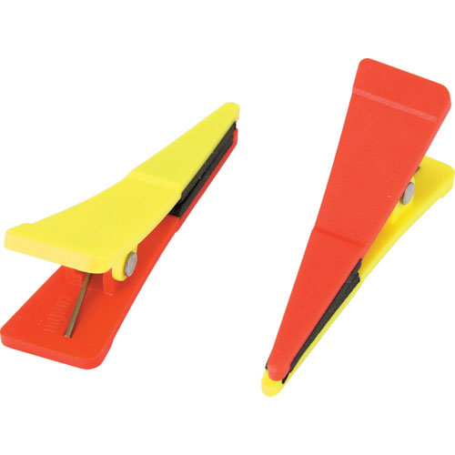 マイゾックス　ポイントクリップ　赤／黄（１袋４個入）ゴム付＿