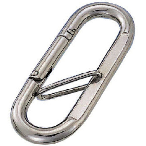 水本　ステンレス　プチカラビナ（ハズレ止め付）　線径４ｍｍ長さ４０ｍｍ＿