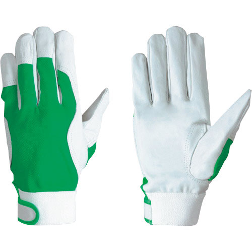 シモン　豚革甲メッシュ袖口マジック付　１２９豚白ＬＬ寸＿