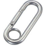 水本　リングキャッチ　ステンレス　プチカラビナ（リング付）　線径８ｍｍ　長さ７４ｍｍ＿