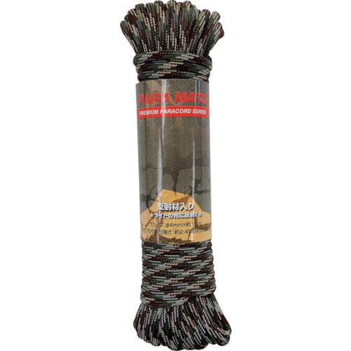 ユタカメイク　パラメイトロープ（反射タイプ）　４ｍｍ×１５ｍ　迷彩＿