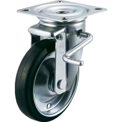 ユーエイ　ＰＭシリーズ（始動性・重視タイプ）自在ストッパー付１５０径ゴム車＿