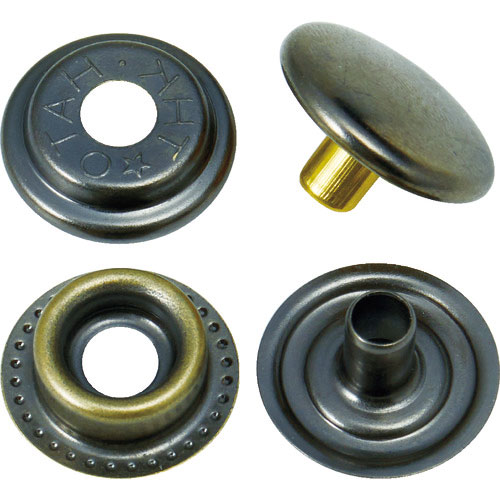 ＴＲＵＳＣＯ　ハトメボタン　黒ニッケルめっき　１５ｍｍ　１０組入り＿