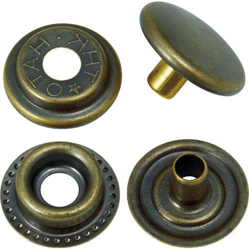 ＴＲＵＳＣＯ　ハトメボタン　金ブロンズめっき　１５ｍｍ　１０組入り＿
