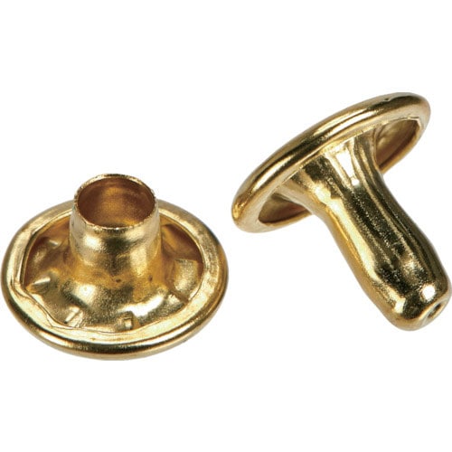 ＴＲＵＳＣＯ　大カシメ　スチール　真鍮めっき　９ｍｍ　足長１１．５ｍｍ　３０組入　（ブリスターパック＿