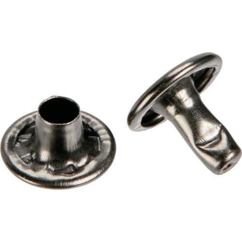 ＴＲＵＳＣＯ　大カシメ　スチール　黒ニッケルめっき　９ｍｍ　足長１１．５ｍｍ　３０組入　（ブリスター＿