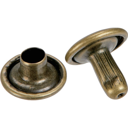 ＴＲＵＳＣＯ　大カシメ　スチール　金ブロンズめっき　９ｍｍ　足長１１．５ｍｍ　３０組入　（ブリスター＿