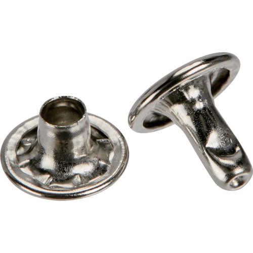 ＴＲＵＳＣＯ　大カシメ　スチール　ニッケルめっき　９ｍｍ　足長１１．５ｍｍ　３０組入　（ブリスターパ＿