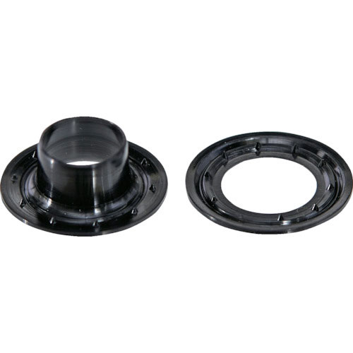 ＴＲＵＳＣＯ　両面ハトメ　ポリカーボネート黒　１０ｍｍ　２０組入　（ブリスターパック入）＿