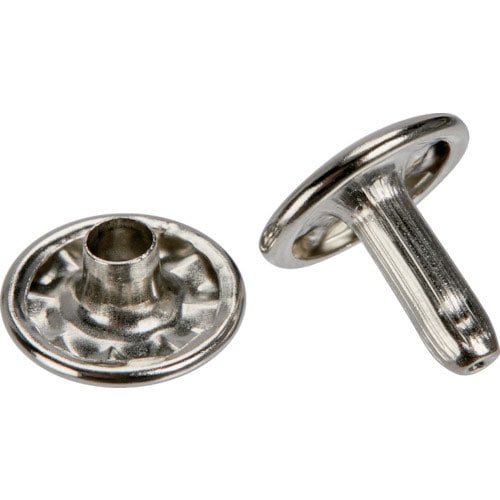 ＴＲＵＳＣＯ　特大カシメ　スチール　ニッケルめっき　１３ｍｍ　２０組入　（ブリスターパック入）＿