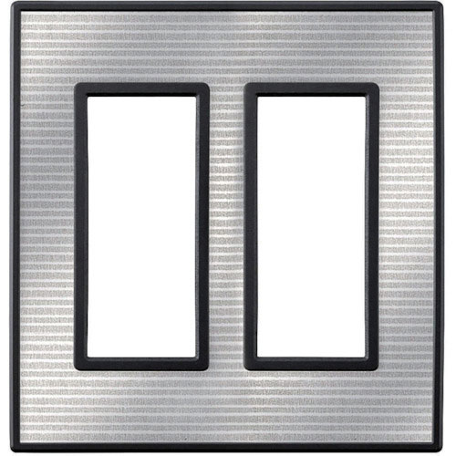 スガツネ工業　（２１００３２２３２）ＰＸＰ－ＦＢ０２－ＳＭスイッチプレート・コンセントプレート（２連＿