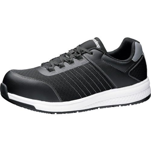 ミドリ安全　高反発ソール　先芯入りスニーカー　ＱＬ－０１Ｎブラック　２６．５ｃｍ＿