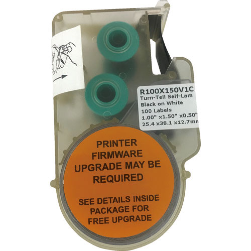 パンドウイット　熱転写ハンディプリンタ用回転ラベル　白　印字部２５．４ｍｍｘ１２．８ｍｍ　ラベル数１＿