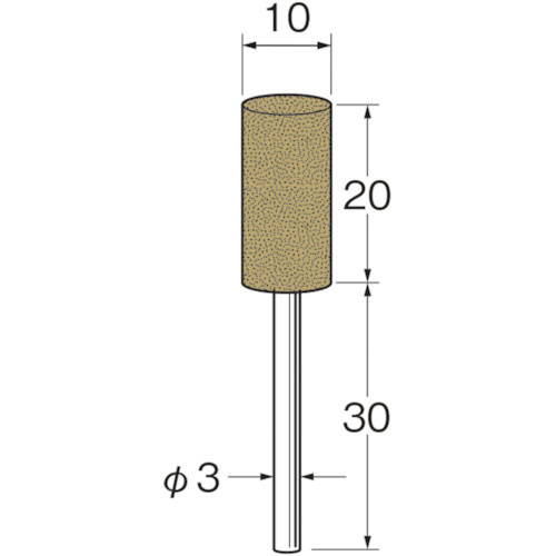 リューター　軸付ラビン砥石（一般用）Ｒ４３４３粒度（＃）：１８０＿
