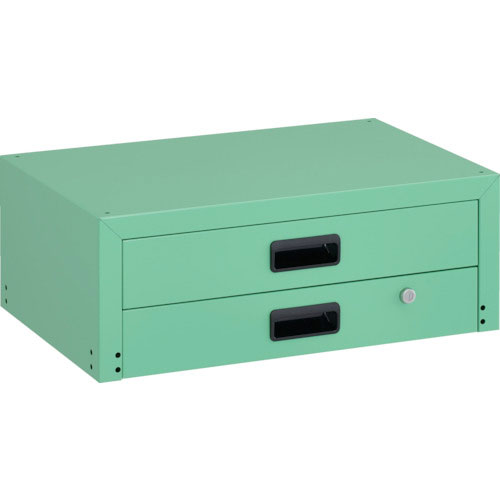 ＴＲＵＳＣＯ　ツールワゴン　ラビットワゴン用２段引出　６００Ｘ４００　ヤンググリーン＿