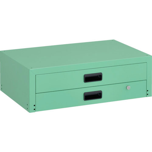 ＴＲＵＳＣＯ　ツールワゴン　ラビットワゴン用２段引出　７００Ｘ４５０　ヤンググリーン＿