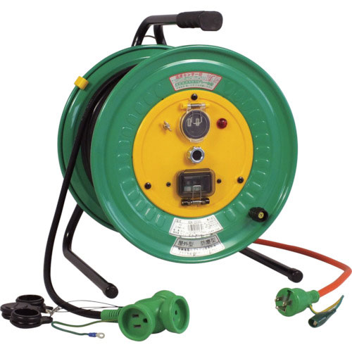 日動　電工ドラム　屋外型　びっくリール　漏電保護専用ブレーカ付　３０ｍ＿