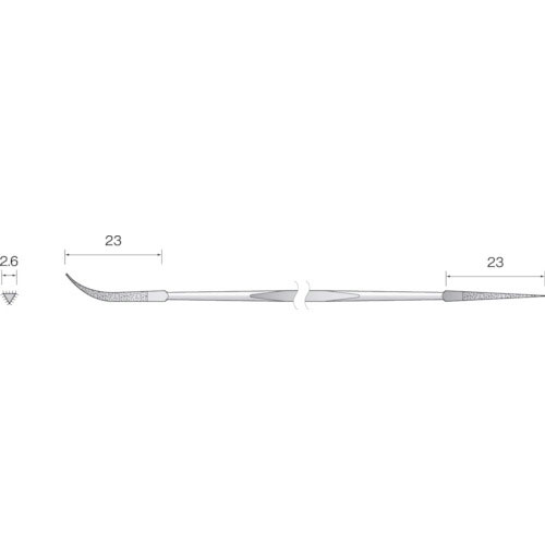 ミニモ　ダイヤモンドヤスリ　両端コテ＃１７０＿