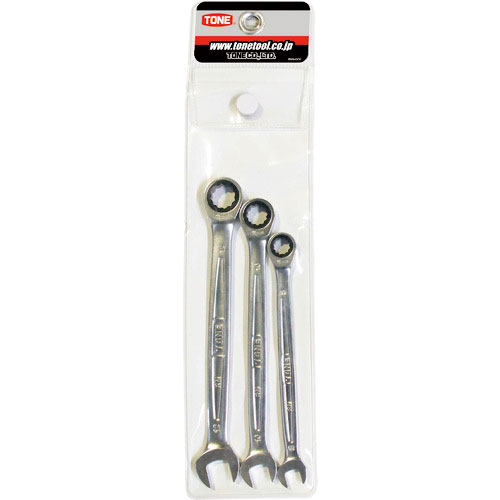 ＴＯＮＥ　コンビネーションラチェットレンチ　ラチェットめがねレンチセット　３点セット＿