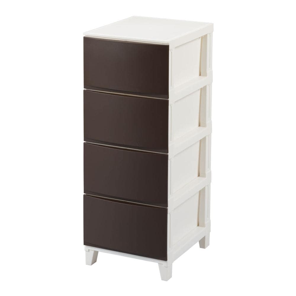 サンカ　チェスト　ルームスシェード　スリム４段　ブラウン　ＲＳＤ－Ｓ３４４ＢＲ