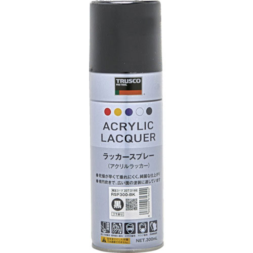 ＴＲＵＳＣＯ　アクリルラッカースプレー　黒　３００ｍｌ＿
