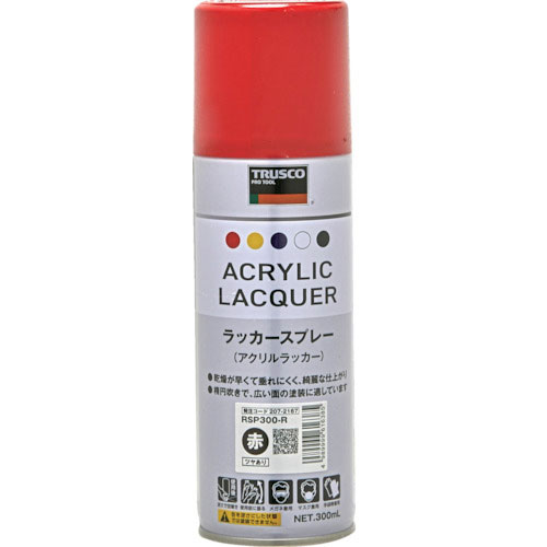 ＴＲＵＳＣＯ　アクリルラッカースプレー　赤　３００ｍｌ＿