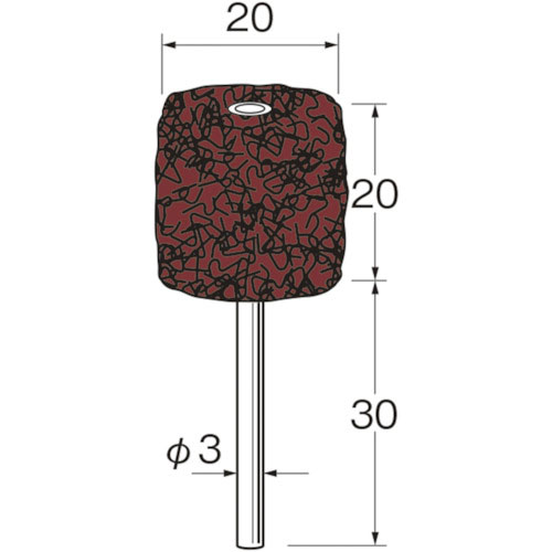 リューター　スポンジサンダー外径（ｍｍ）：２０粒度（＃）：３２０軸長（ｍｍ）：３０＿