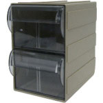 サカセ　ビジネスカセッター　Ｓタイプ単体　Ｗ１２５×Ｄ１９２×Ｈ１８６　引出し２個＿