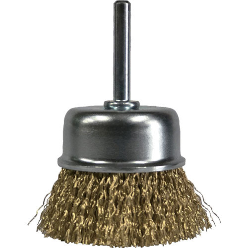 ＳＵＮＰＯＷＥＲ　鋼線めっき線軸付カップブラシ（黄より線）＿
