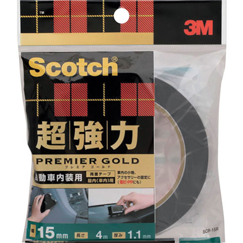 ３Ｍ　スコッチ　超強力両面テープ　プレミアゴールド　自動車内装用　１５ｍｍ×４ｍ＿