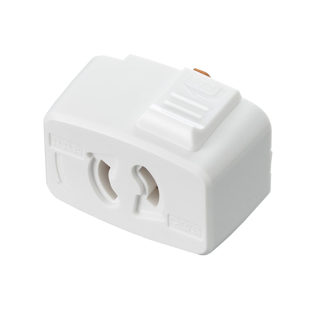 ＹＡＺＡＷＡ　ライティングダクト用抜け止コンセントプラグホワイト