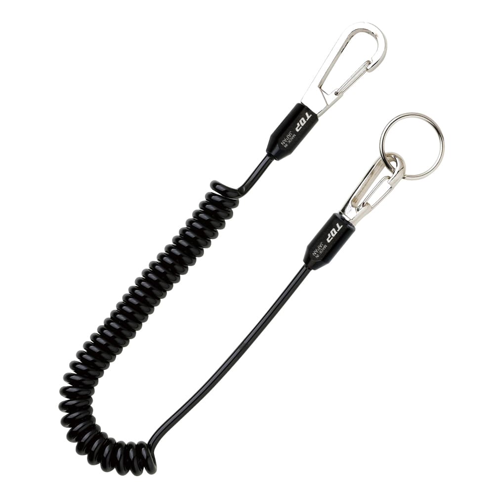 ＴＯＰ　セーフティコード　ステンレスワイヤー　ブラック　最大長さ１３５０／自然長４１０ｍｍ