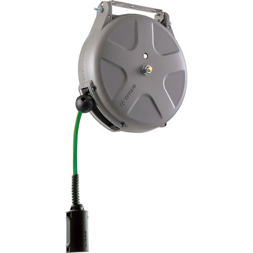 ＴＲＩＥＮＳ　導電エアーホースリール　内径６．５×外径１０ｍｍ　ホース全長１０ｍ　グレー＿