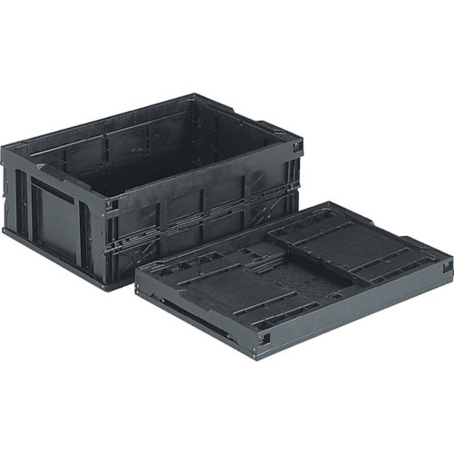 サンコー　折りたたみコンテナー　５５０９５０　オリコン５５Ｂ（ＢＫ）（導電）黒＿